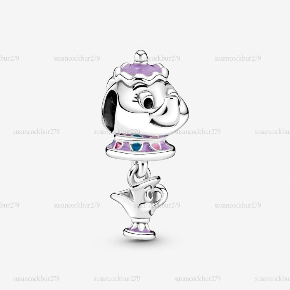 Pandora Disney Beauty and the Beast Mrs. Potts and Chip Dangle Charm